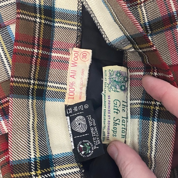 Vintage Wool Tartan Gift Shops A-Line Plaid Skirt - Picture 3 of 7